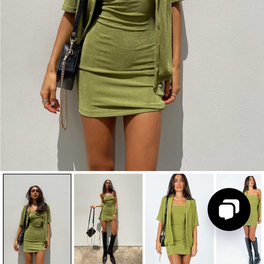 Princess Polly Green Mini Dress Set